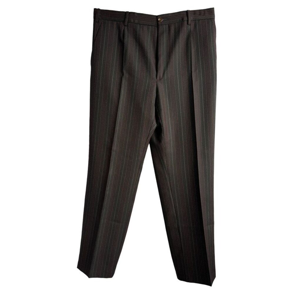Gucci Mini Polka Dot Printed Trousers in Brown Wool